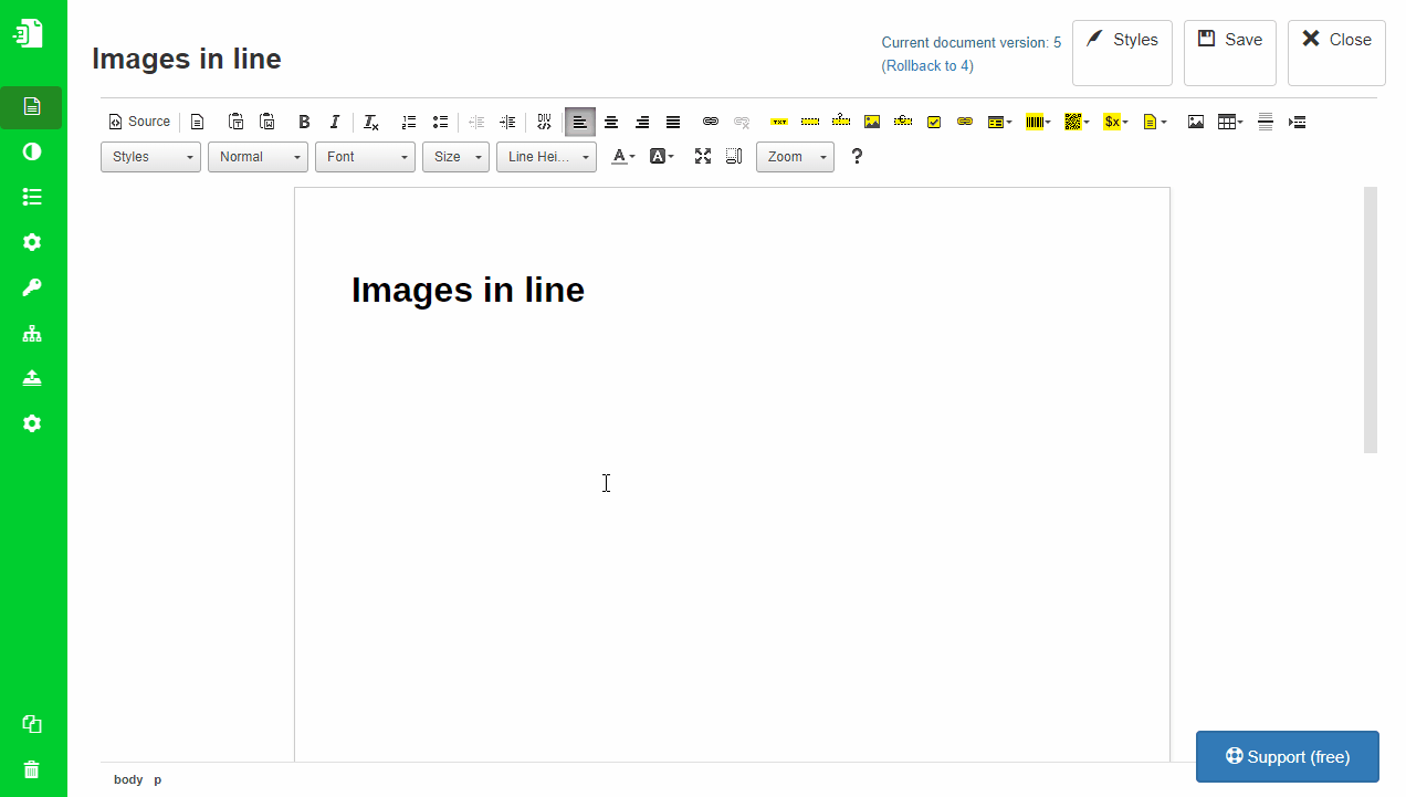 Applying Block Repetition to Table Body