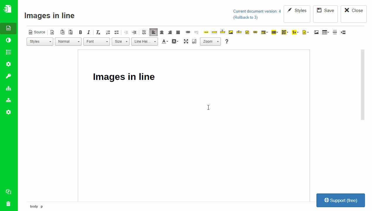 Applying Block Repetition to Table Body