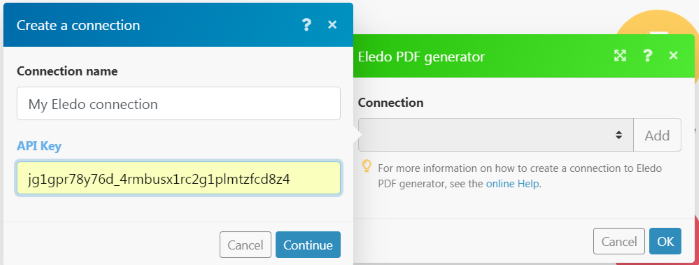 Create connection in Make