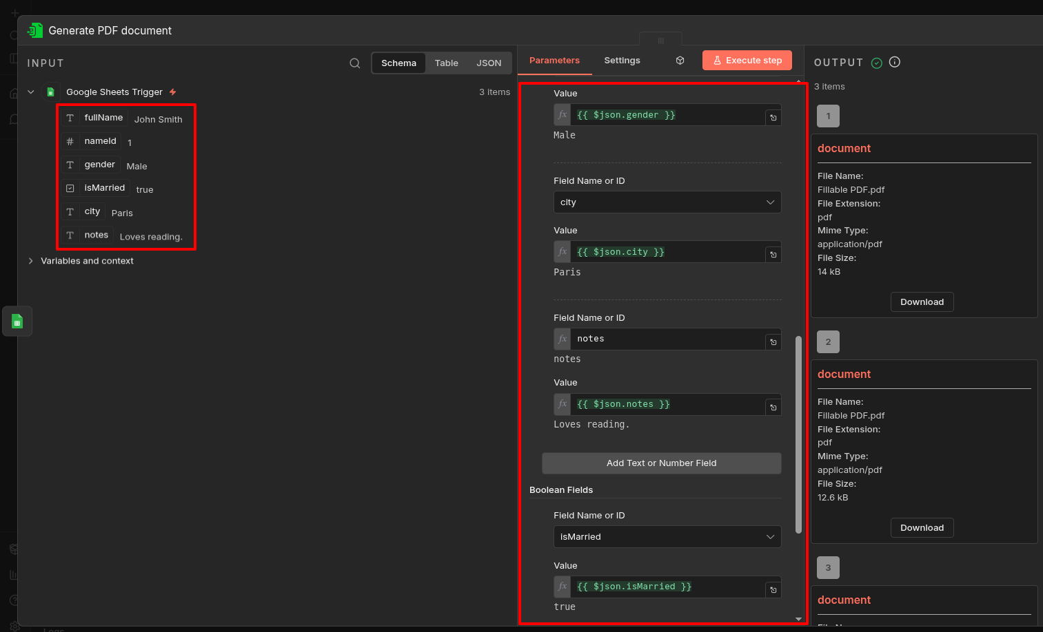 Dynamic Fields Configuration