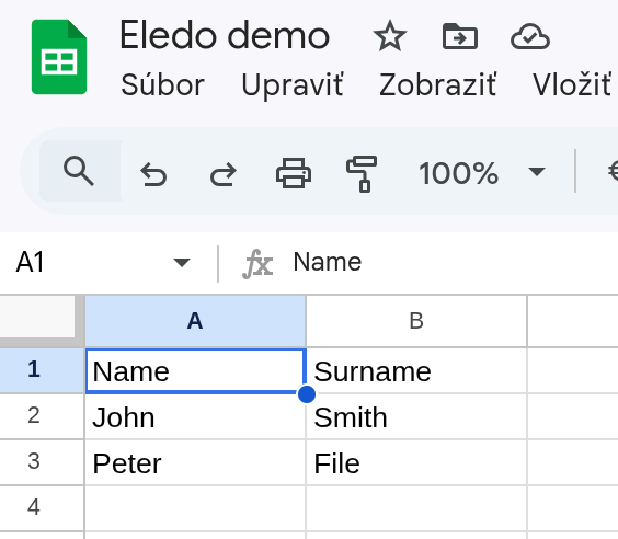 Google Sheet Document