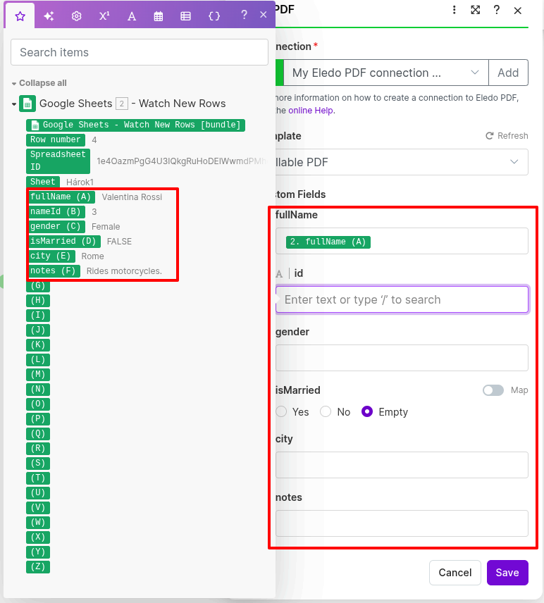 Dynamic Fields Configuration