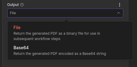 Supported output modes