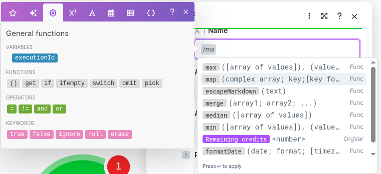 Make Functions in Mapping.