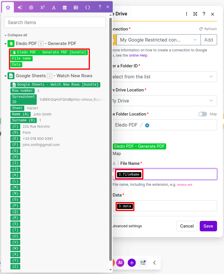 Google Drive Mapping