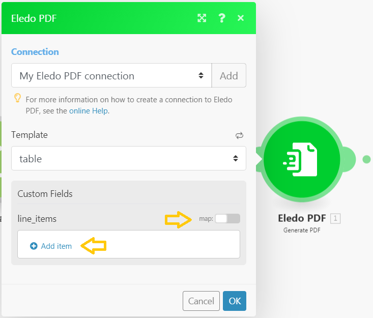 Make line items configuration
