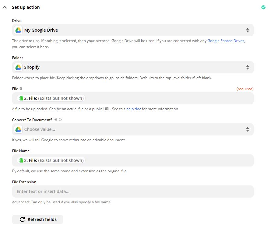 Upload to Google Drive
