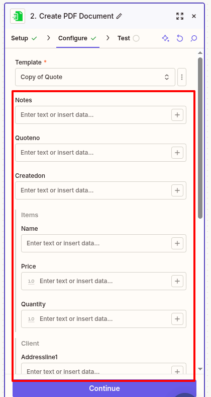 Zapier Dynamic Form.